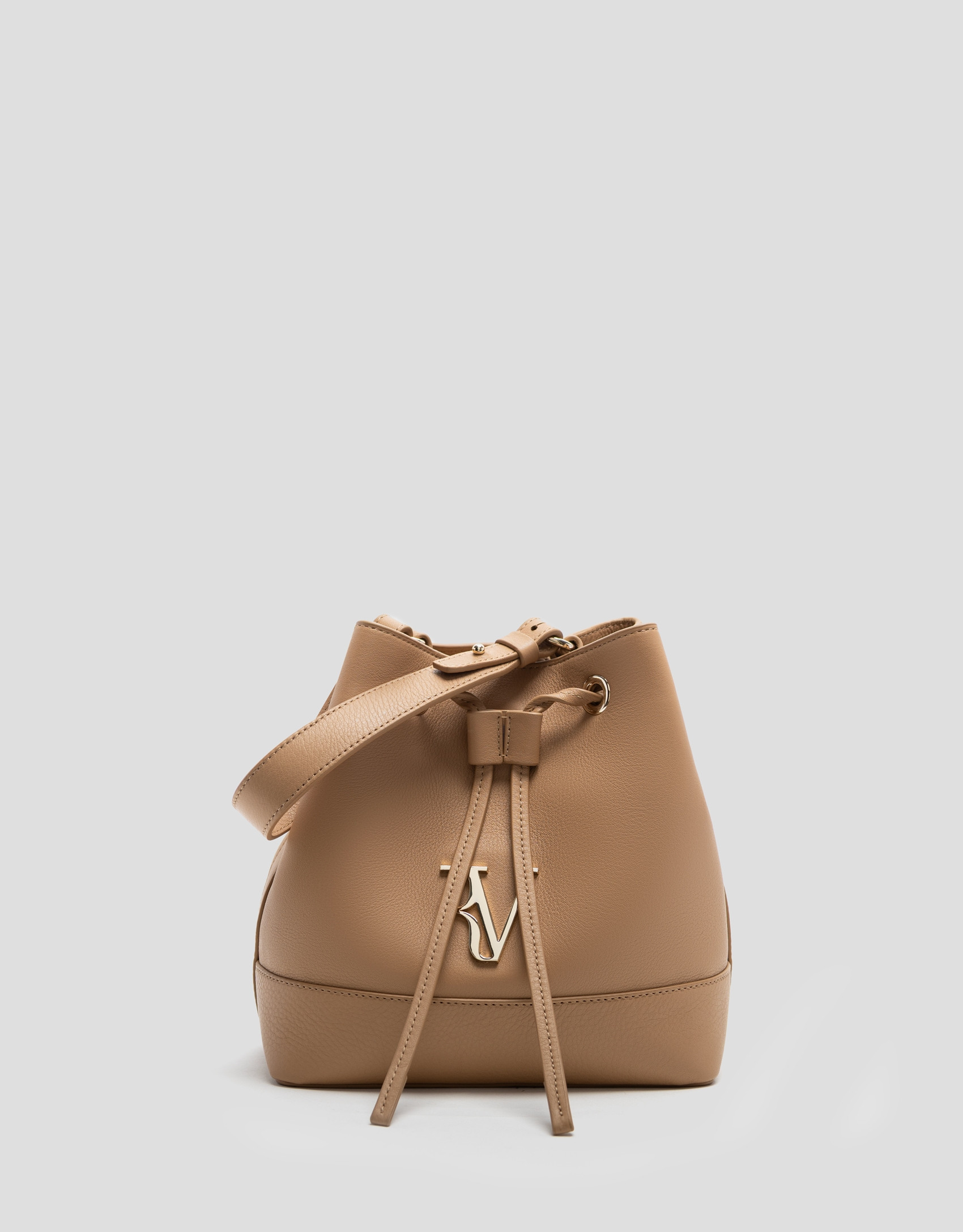 Bolso de mano Valentina Bucket piel cámel | Roberto Verino