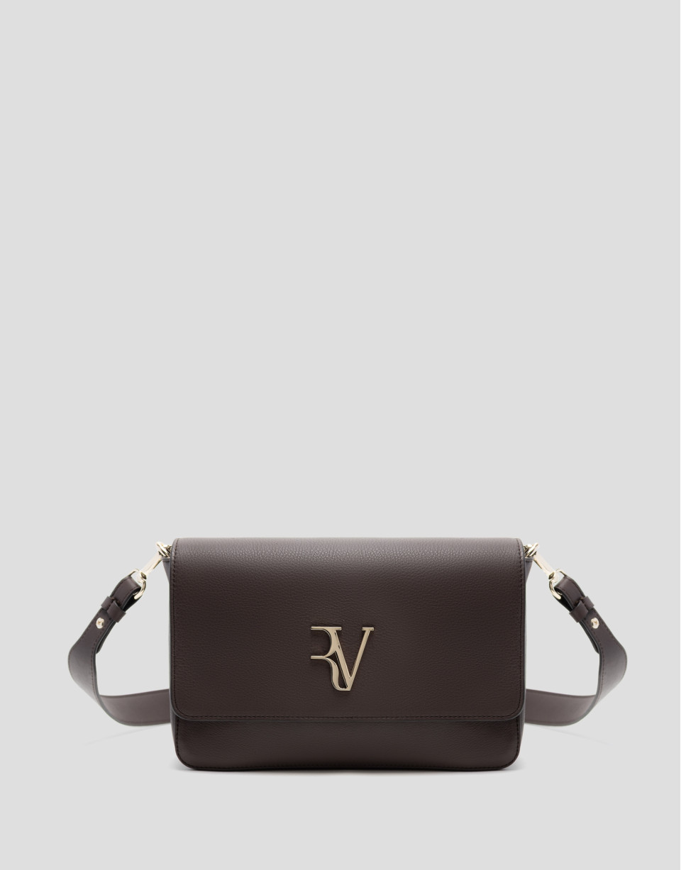 Valentina brown leather shoulder bag - Woman | Roberto Verino