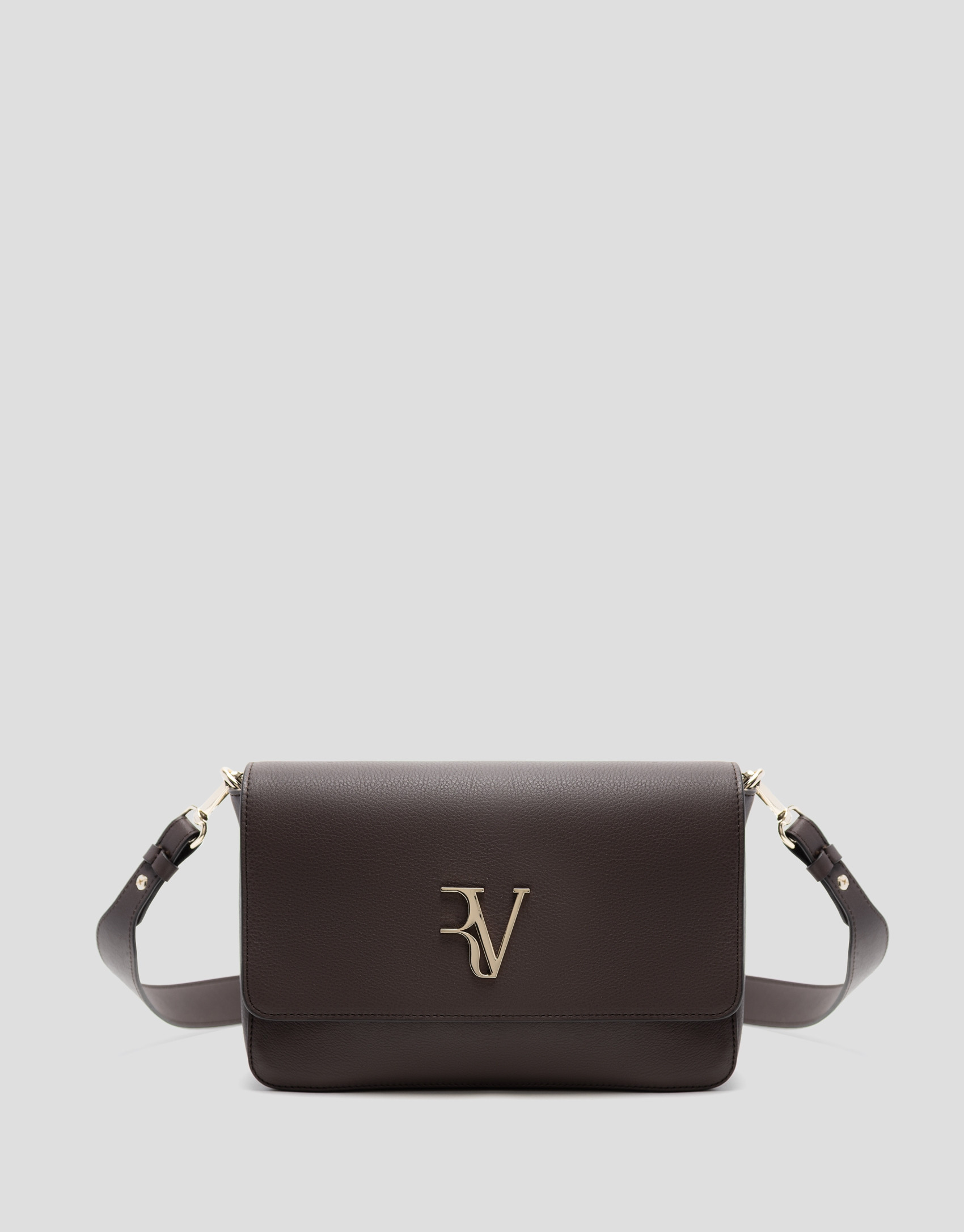 Valentina brown leather shoulder bag - Woman | Roberto Verino