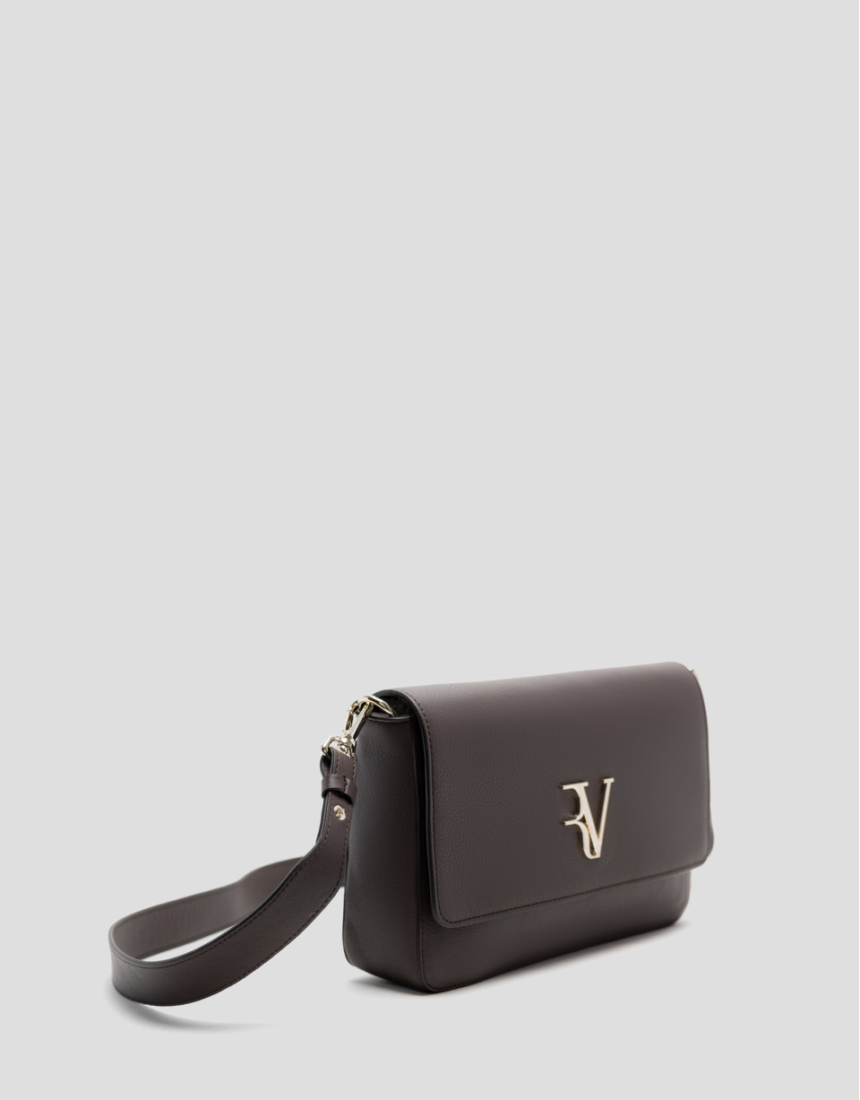 Valentina brown leather shoulder bag - Woman | Roberto Verino