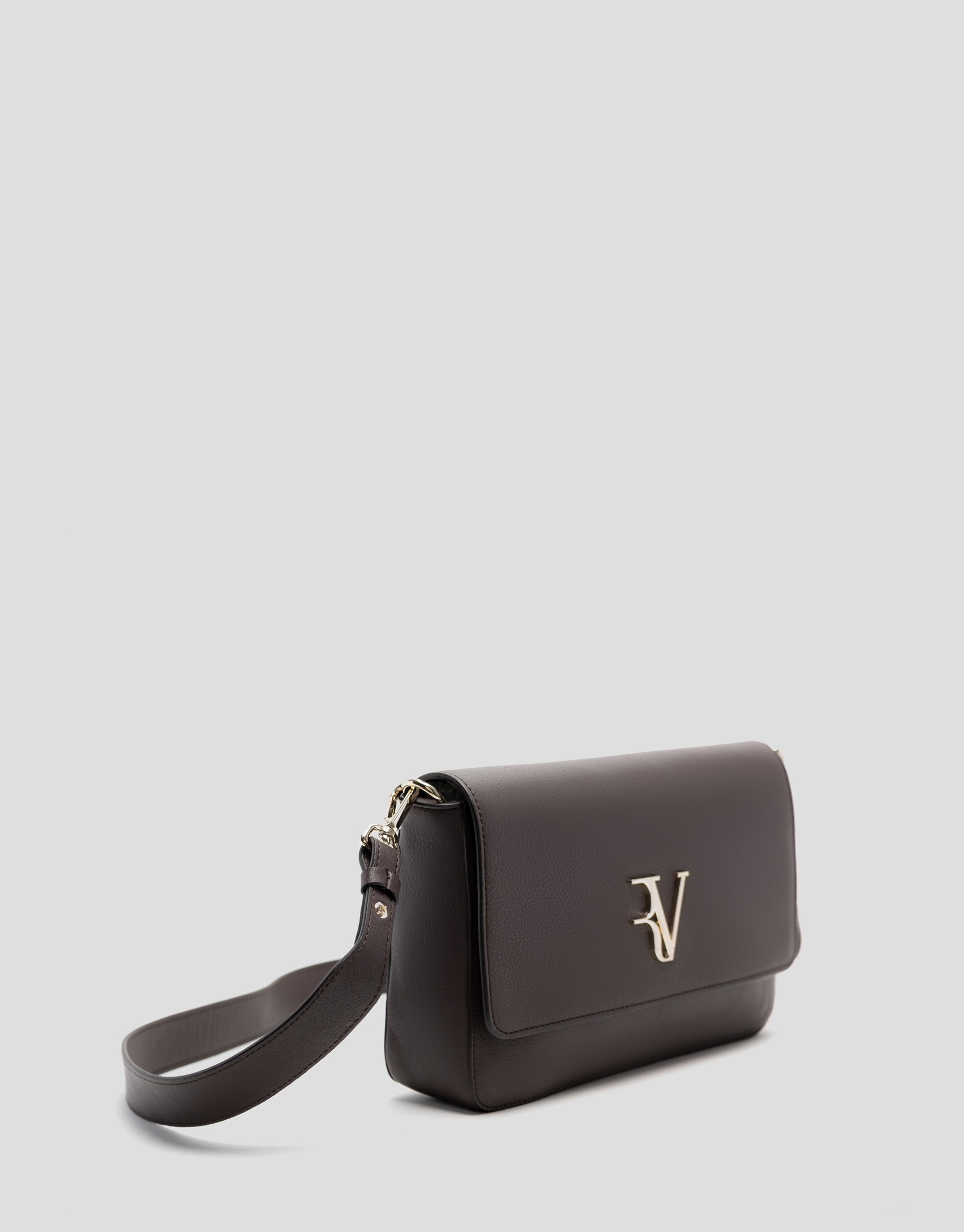 Valentina brown leather shoulder bag - Woman | Roberto Verino
