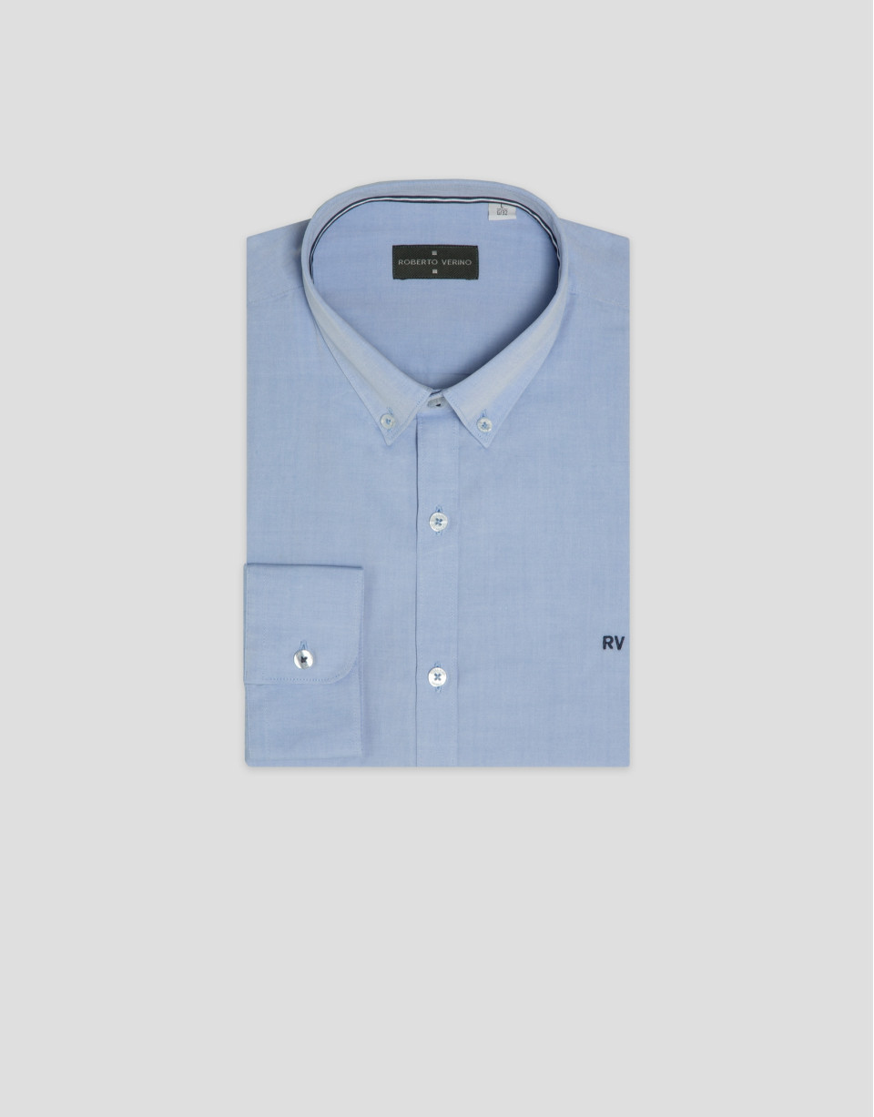 Camisa sport regular oxford celeste - Hombre | Roberto Verino