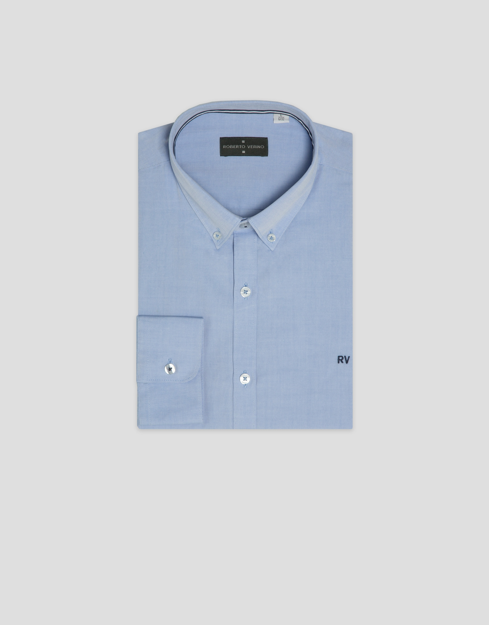 Camisa sport regular oxford celeste - Hombre | Roberto Verino