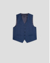 Medium Blue Plain Fake Vest - Man - SS2025 | Roberto Verino