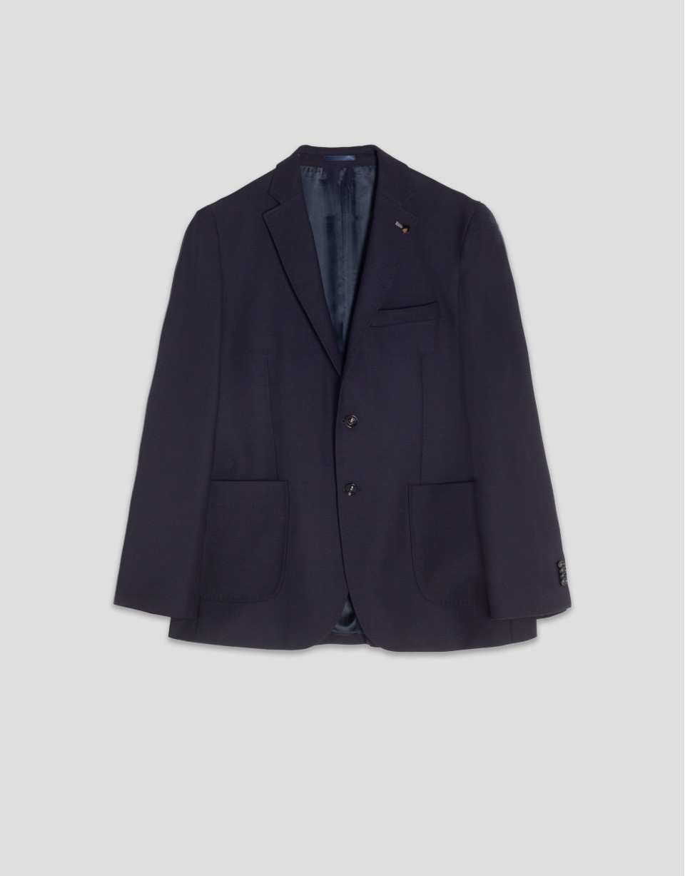 Navy blue structured jacket - Man - SS2025 | Roberto Verino