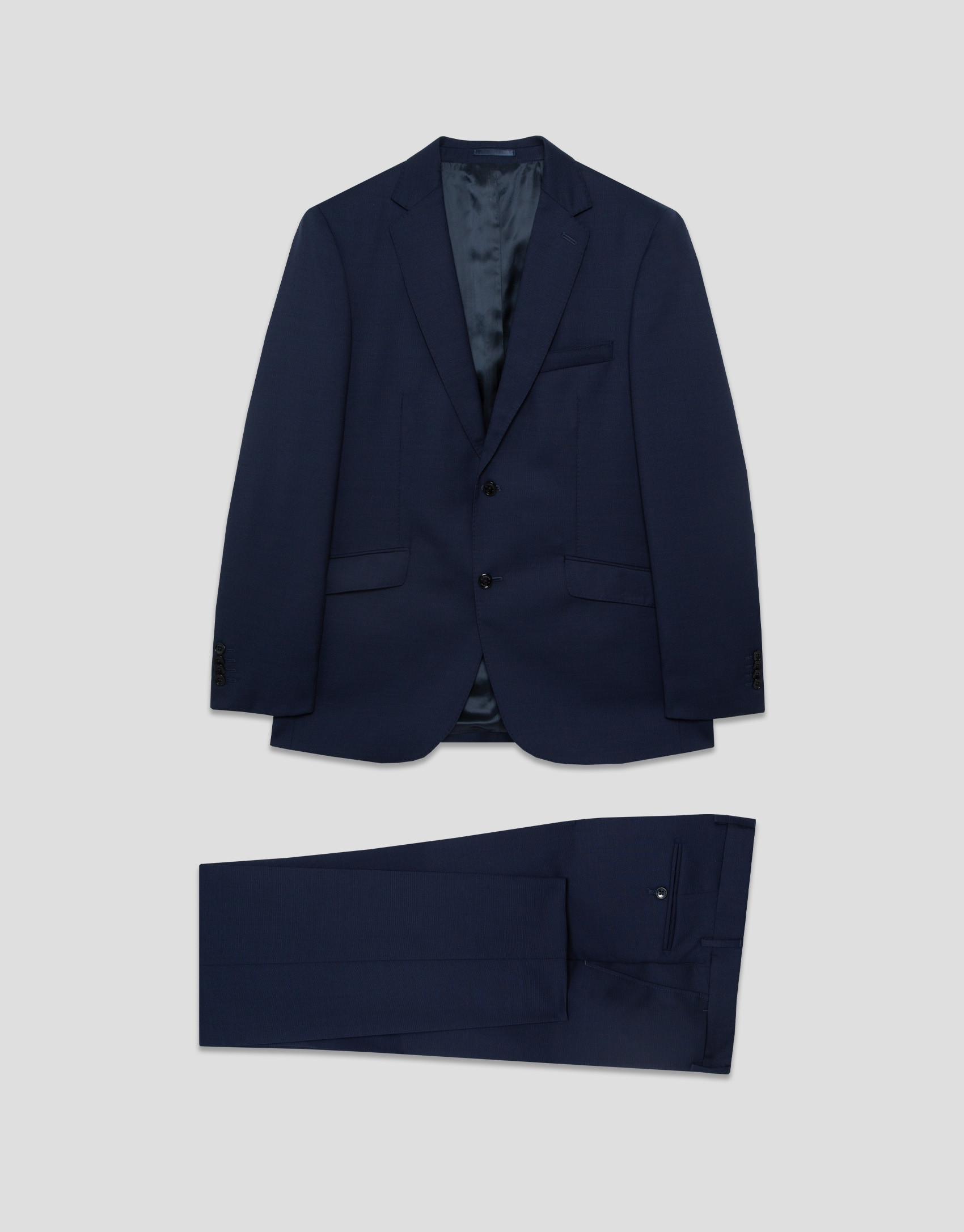 Navy blue microstructure regular fit half ... | Roberto Verino