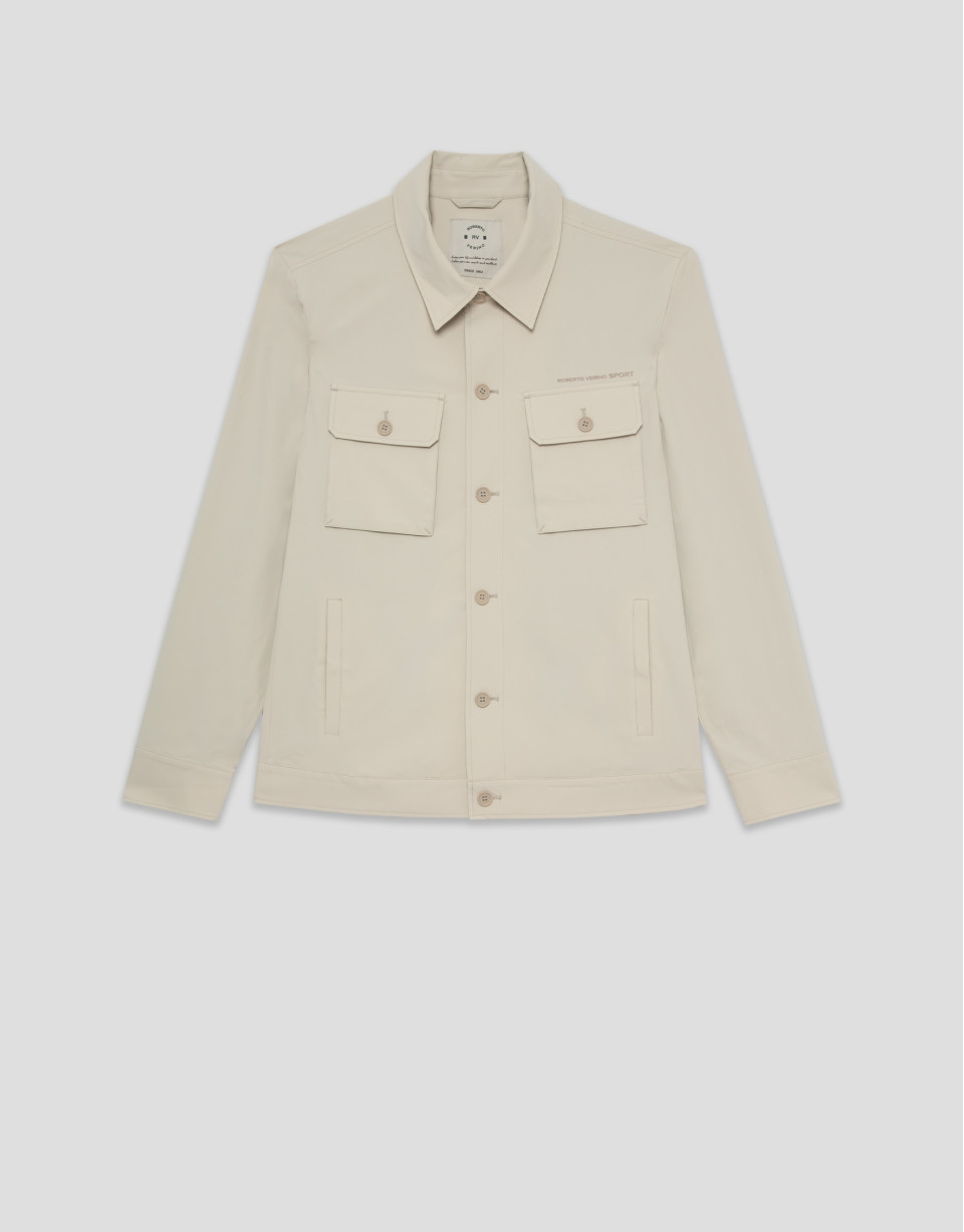 Sobrecamisa técnica beige - Hombre - PV2025 | Roberto Verino