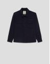 Navy blue technical overshirt - Man - SS2025 | Roberto Verino