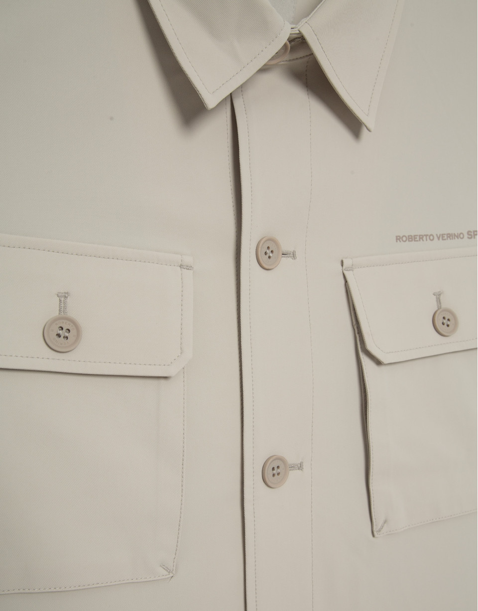 Sobrecamisa técnica beige - Hombre - PV2025 | Roberto Verino