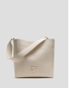 Valentina Hobo shoulder bag in ecru leather | Roberto Verino
