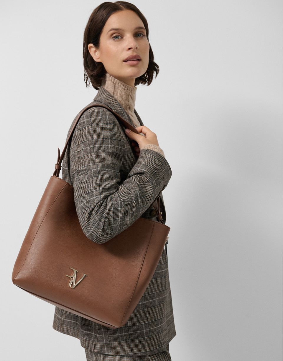 Valentina Hobo shoulder bag in leather - Woman | Roberto Verino