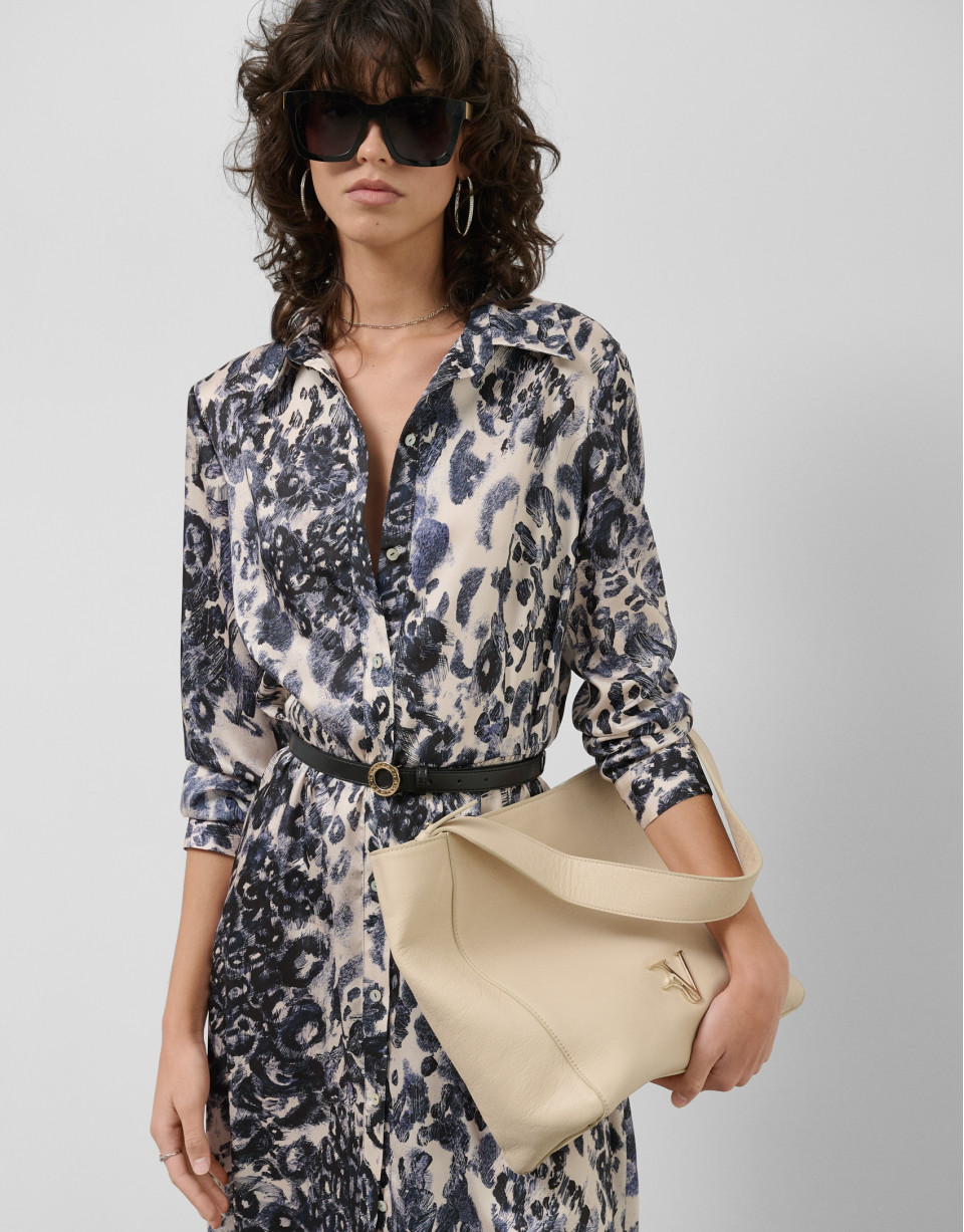 Bolso de hombro Valentina Hobo piel crudo | Roberto Verino