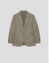 Khaki green/ecru structured knitted blazer | Roberto Verino