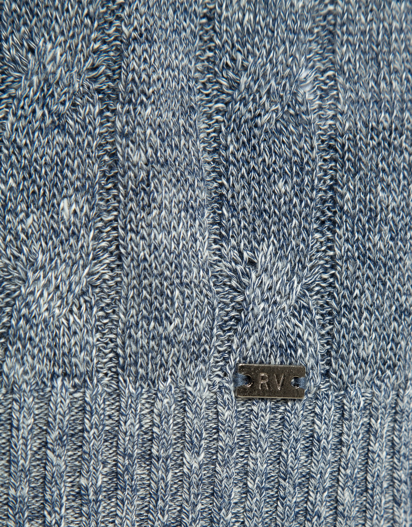 Jersey ochos punto algodón/lino azul - Hombre | Roberto Verino