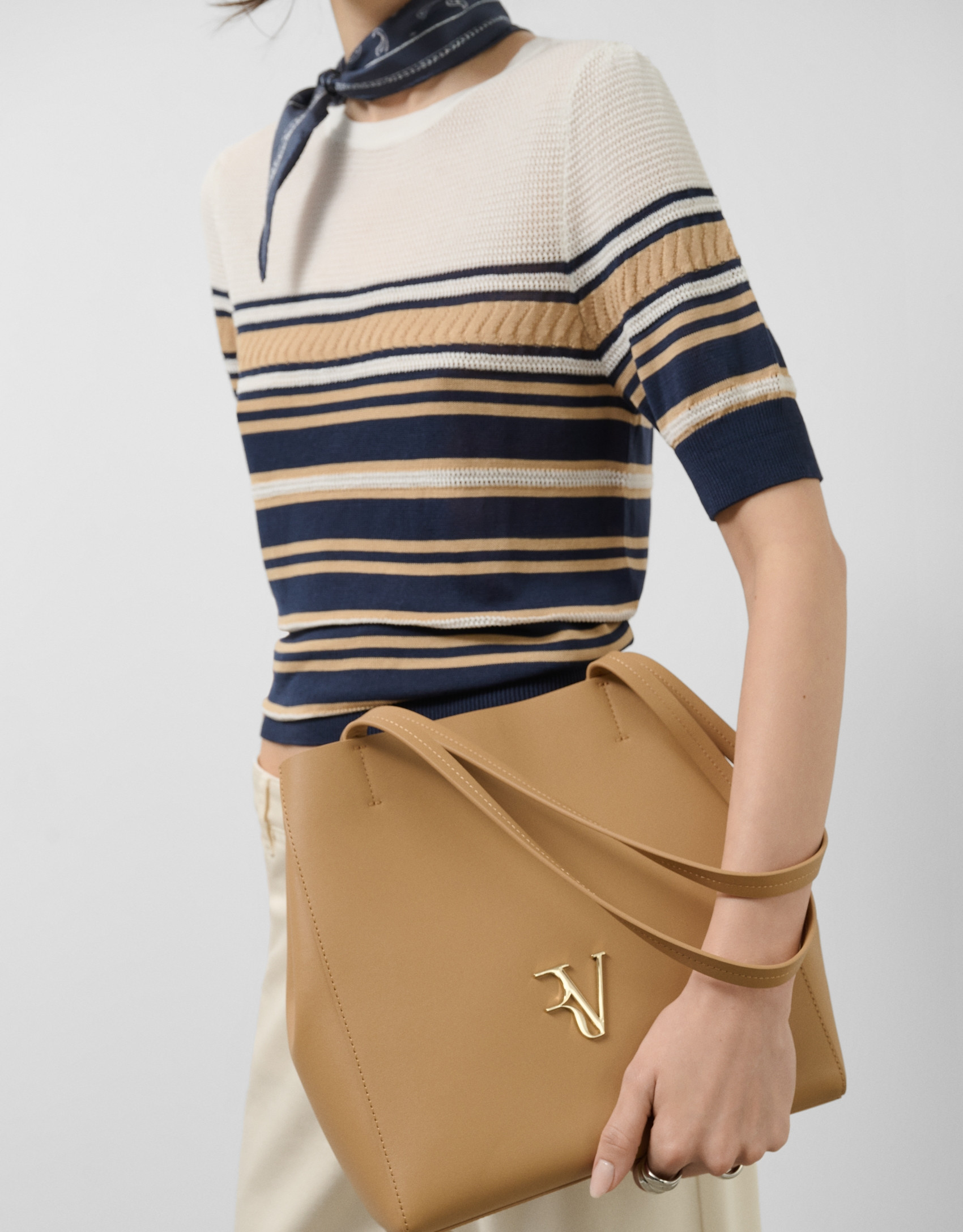 Bolso Bruna Tote Maxi piel cámel - Mujer | Roberto Verino