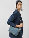 Bandolera Bazín Urban Midi azul cobalto - Mujer | Roberto Verino