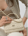 Linda Micro raw quilted leather bag - Woman | Roberto Verino