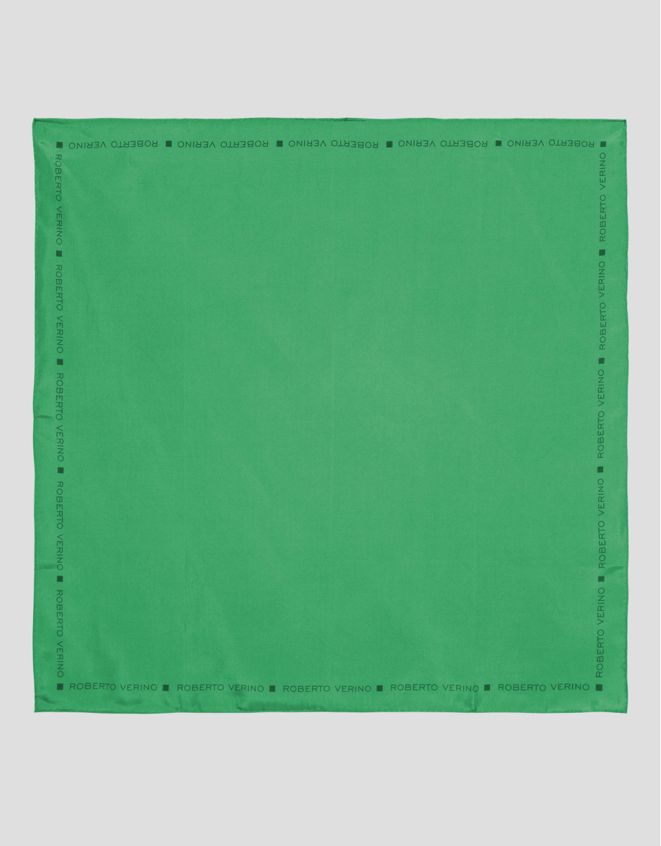 Green silk scarf with Roberto Verino frame
