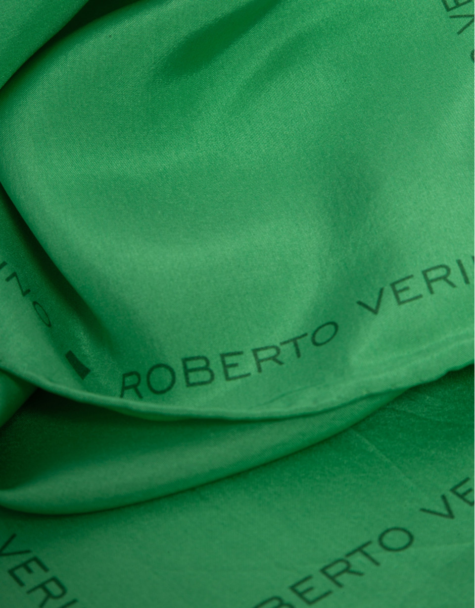 Green silk scarf with Roberto Verino frame