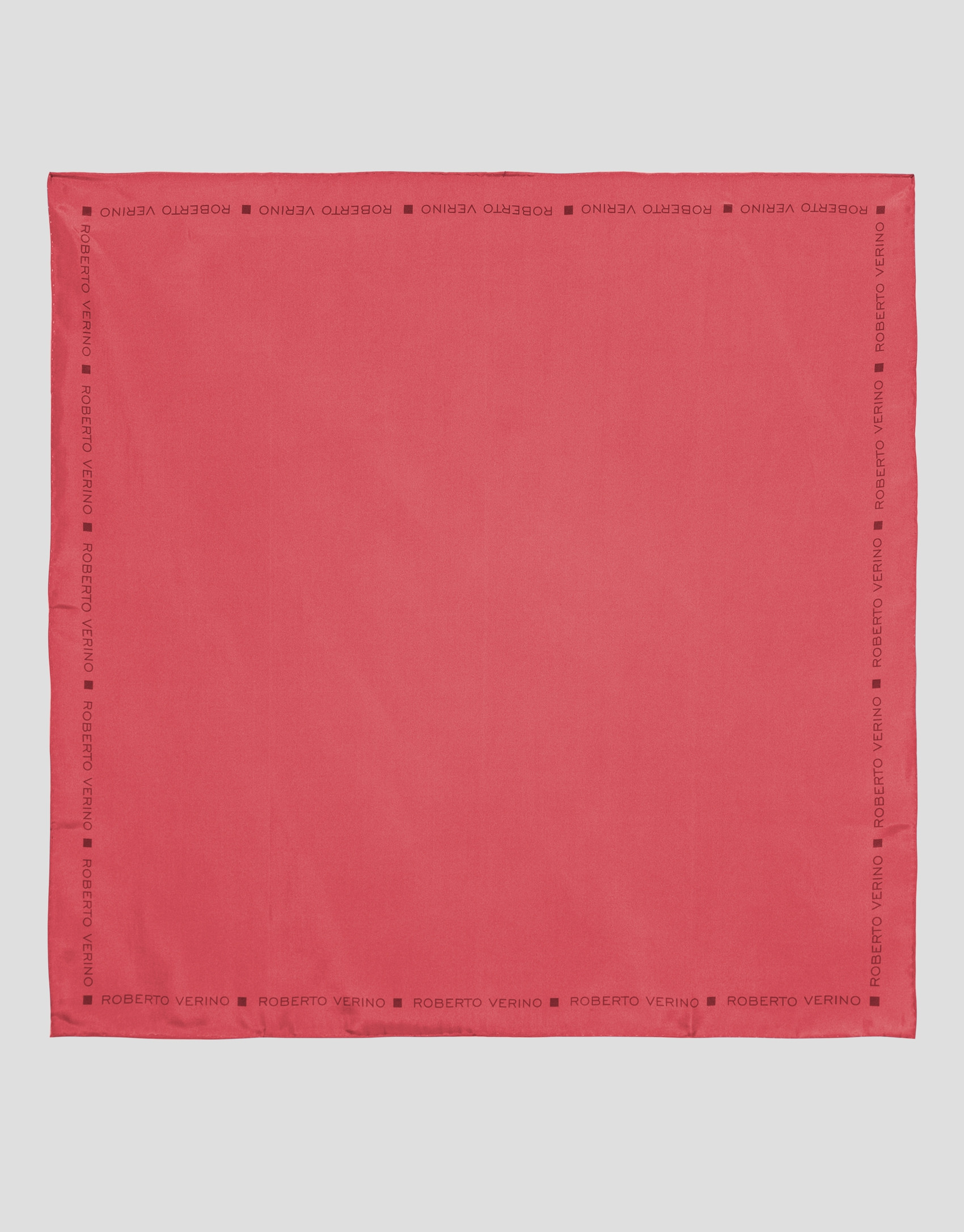 Coral silk scarf with Roberto Verino frame