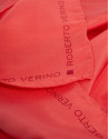 Coral silk scarf with Roberto Verino frame