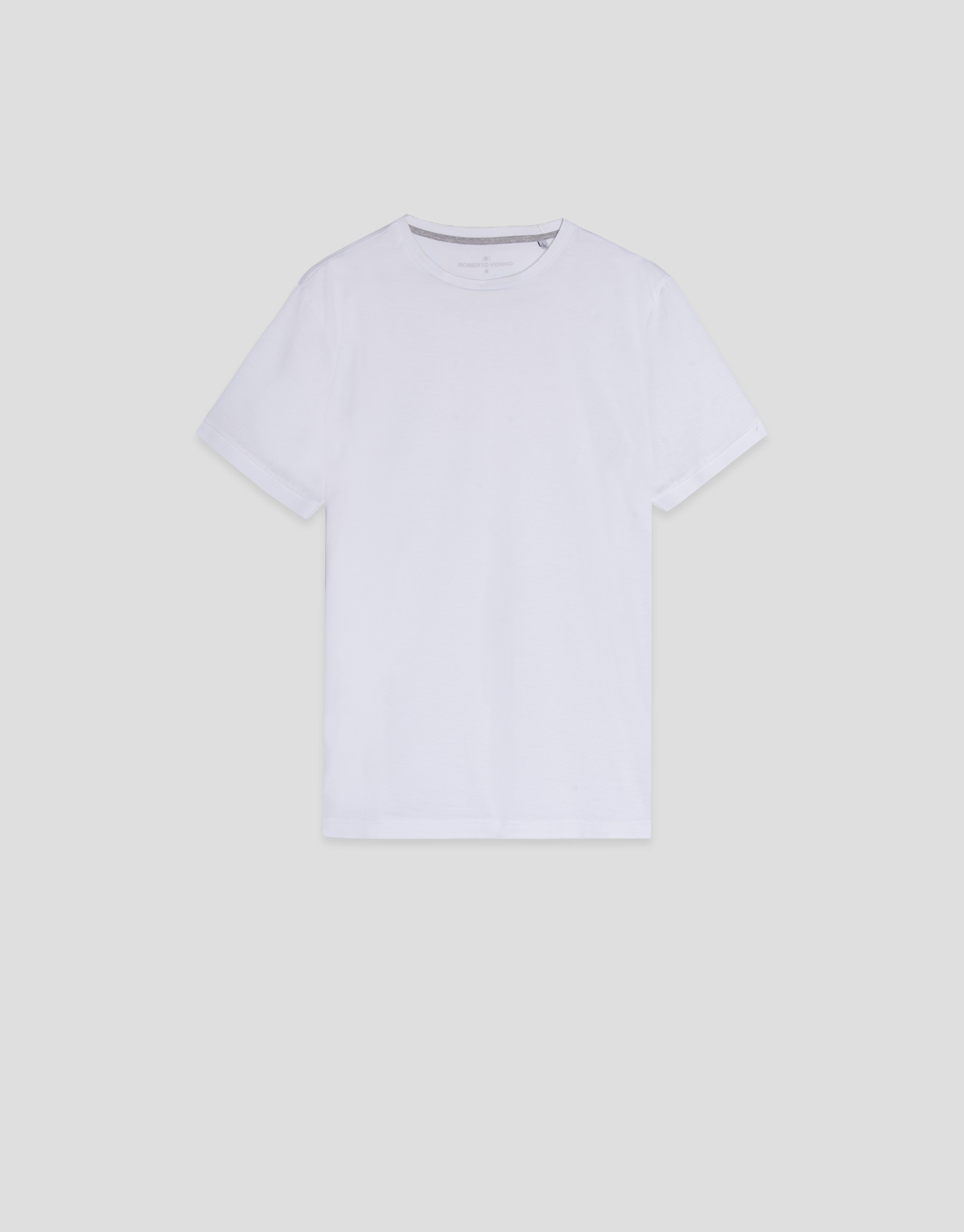 White mercerised cotton t-shirt - Man - SS2025 | Roberto Verino