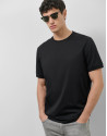 Camiseta algodón mercerizado negro - Hombre | Roberto Verino