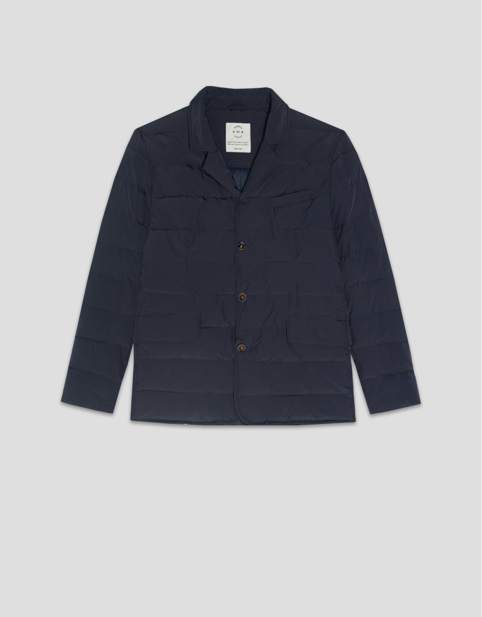 Navy blue quilted jacket - Man - SS2025 | Roberto Verino