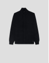 Chaqueta cremallera punto lana negra - Hombre | Roberto Verino