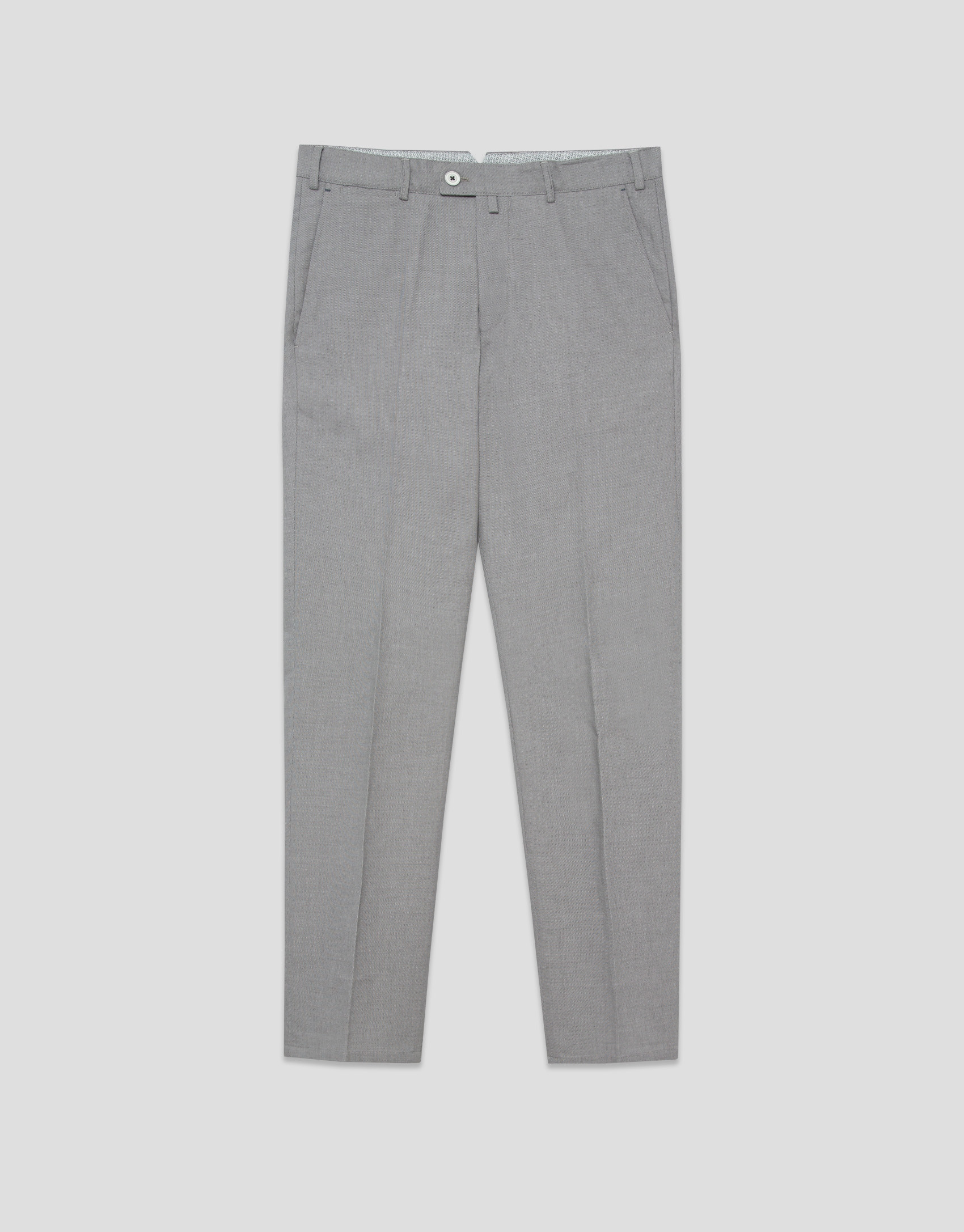 Light gray bird's eye chino pants - Man | Roberto Verino