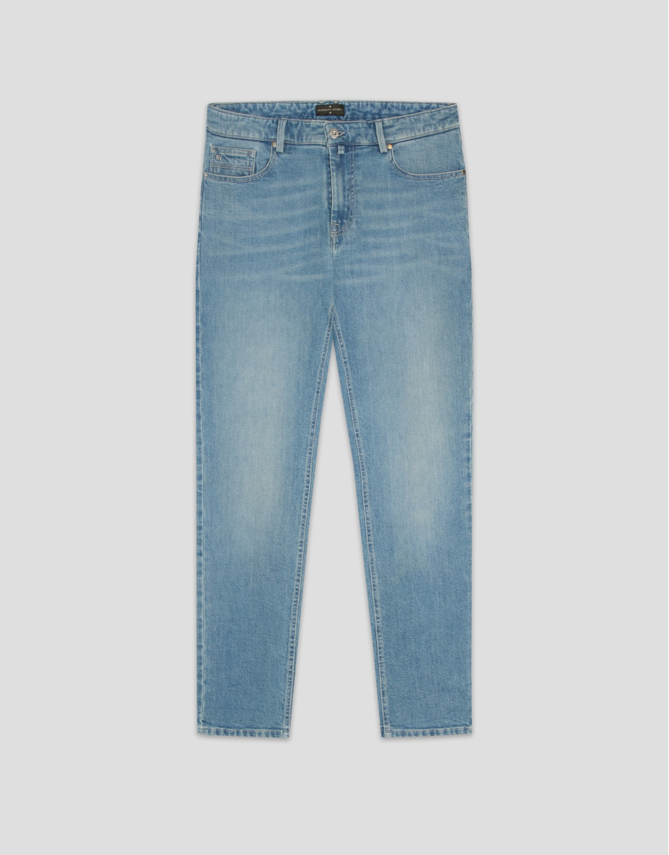 Pantalón denim regular azul claro - Hombre | Roberto Verino