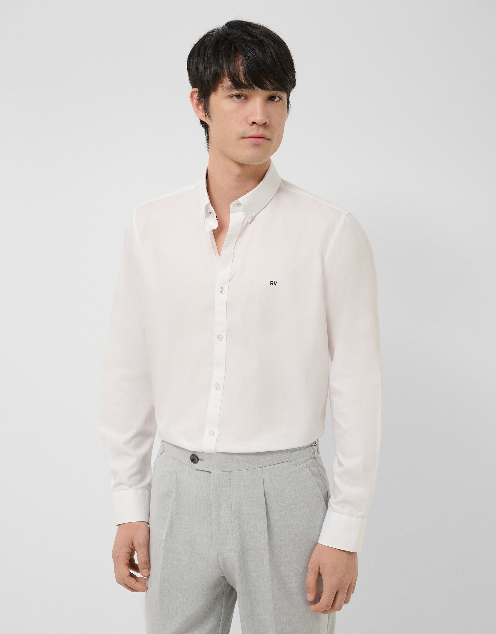Camisa sport regular oxford blanco óptico | Roberto Verino