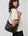 Bolso de hombro Mini Hobo Mafalda piel negro | Roberto Verino