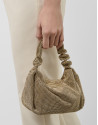 Bolso de mano Ariana Cristal Mesh dorado | Roberto Verino