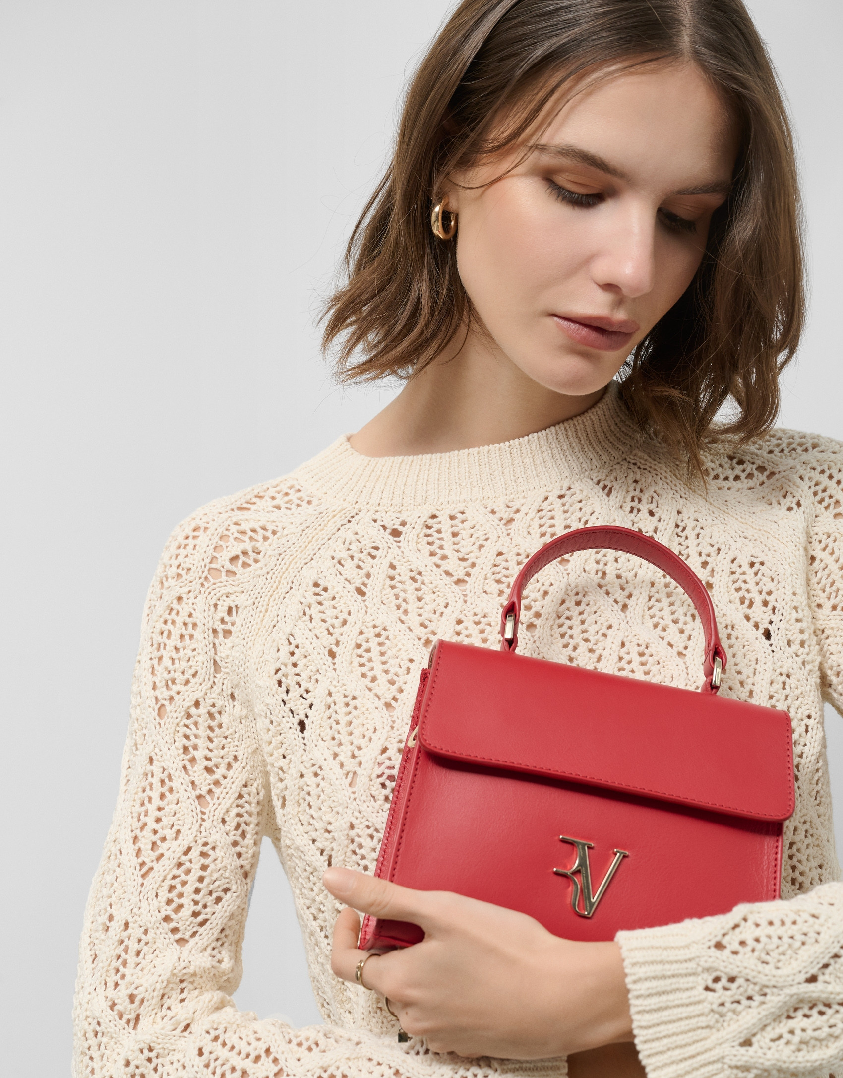 Bolso de mano Mía Mini piel rojo - Sale | Roberto Verino