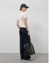 Megan shopper bag in black leather - Woman | Roberto Verino