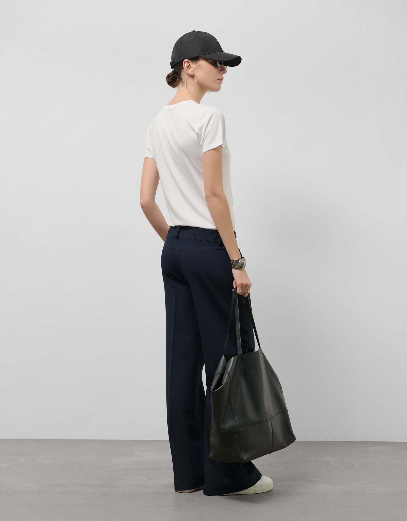 Bolso shopper Megan piel negro - Mujer - PV2025 | Roberto Verino