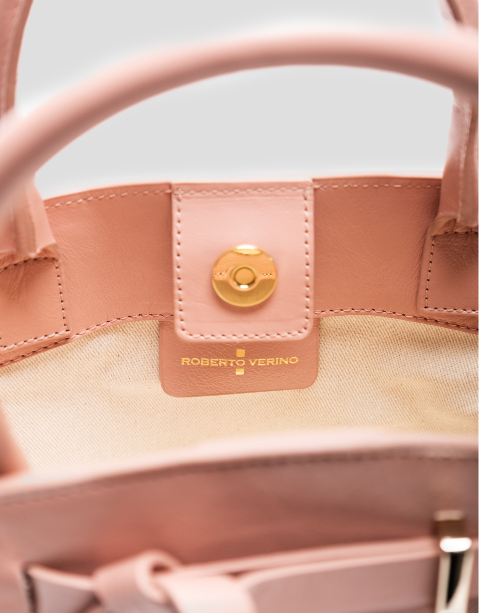 Pink mini Ares leather handbag