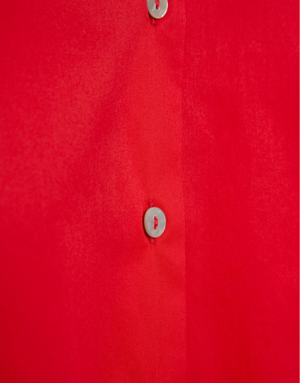 Camisa sin mangas algodón rojo - Mujer - PV2025 | Roberto Verino
