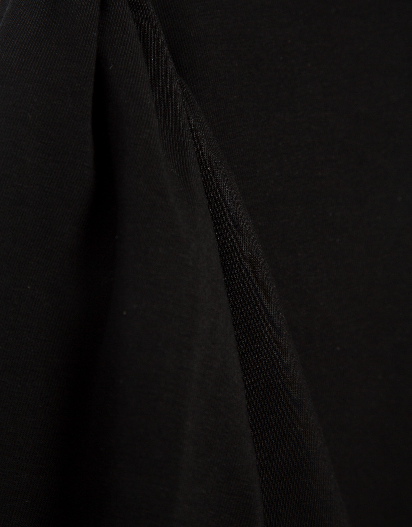 Camiseta manga capa en algodón negro - Mujer | Roberto Verino