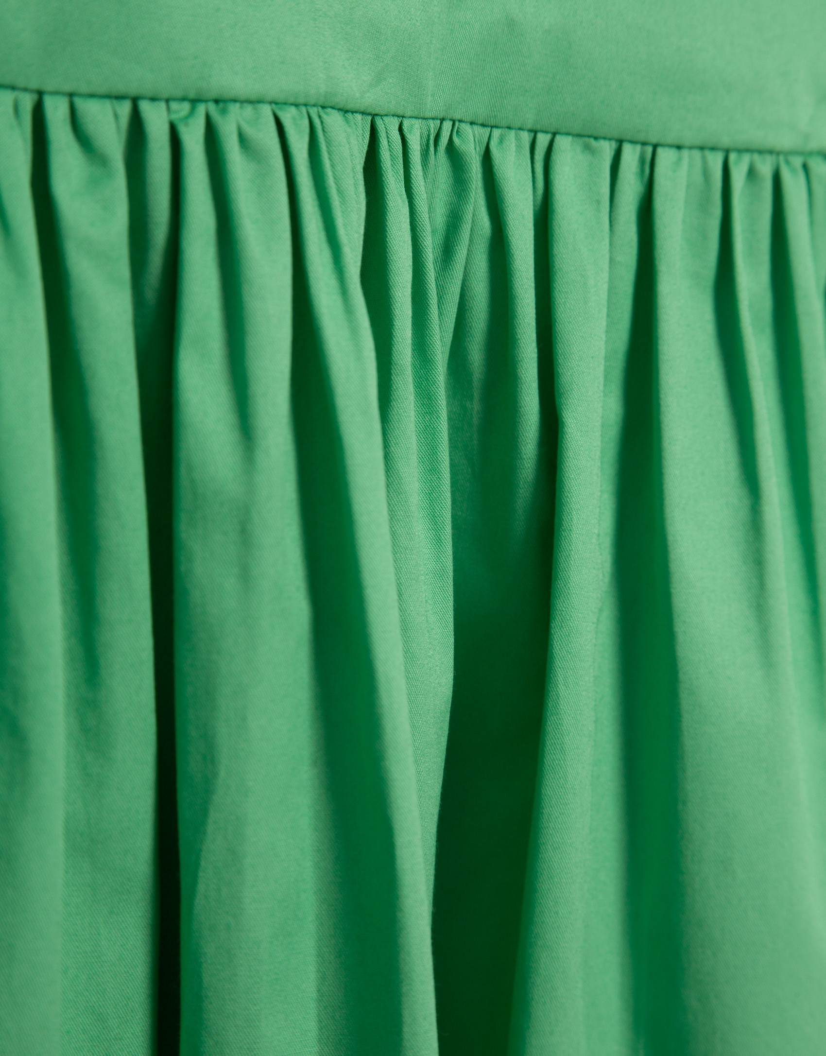 Green cotton sleeveless midi dress - Woman | Roberto Verino