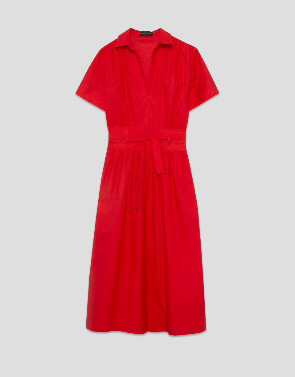 red dress slit Fitted Ruched Short Glitter Slit Dress by Juliet 896