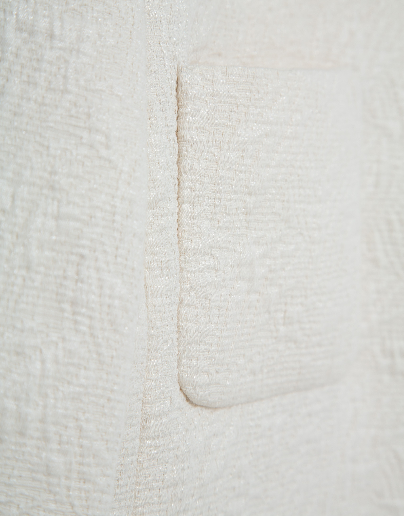 Chaqueta corta jacquard flocado crudo - Mujer | Roberto Verino