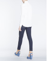 White long sleeve shirt with front pockets