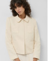 Chaqueta corta jacquard flocado crudo - Mujer | Roberto Verino