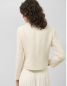 Chaqueta corta jacquard flocado crudo - Mujer | Roberto Verino