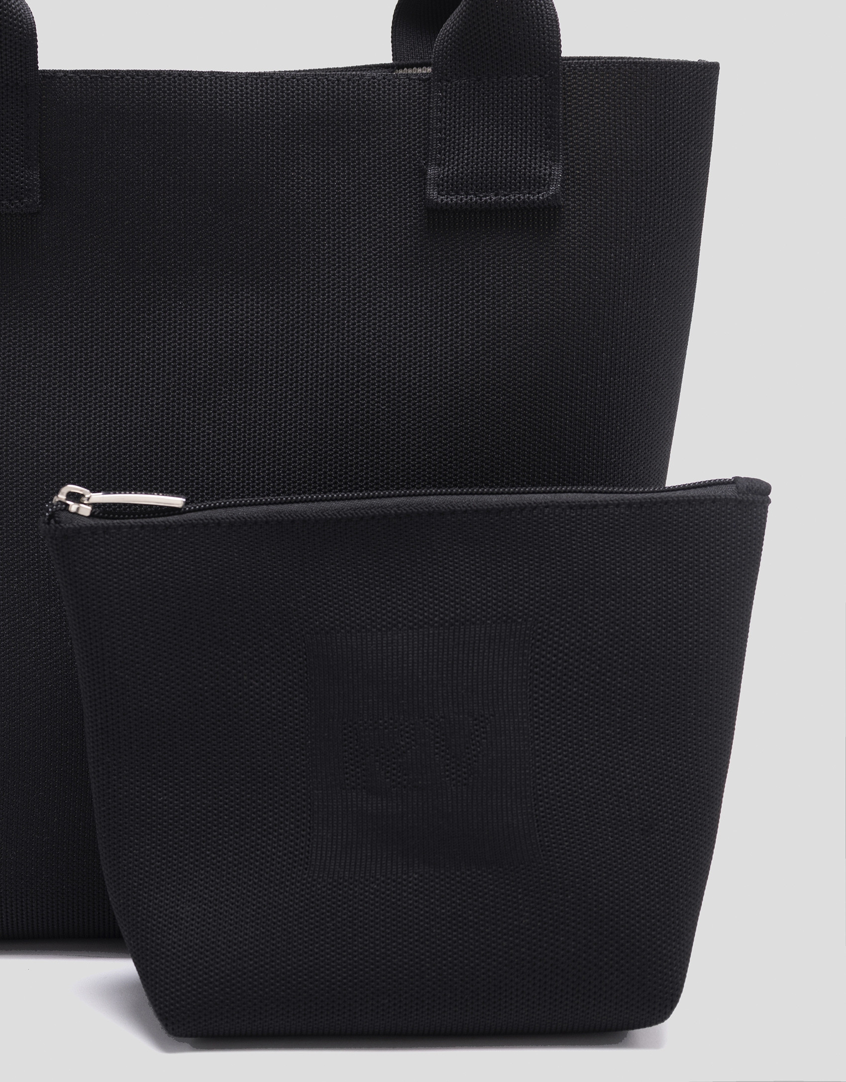Black knit Kendall shopping bag - Woman | Roberto Verino