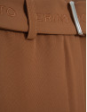 Pantalón ancho fluido twill marrón con cinturón | Roberto Verino