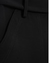 Wide black flowing twill pants with belt | Roberto Verino