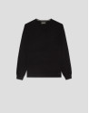 Black wool sweater with V-neck - Man - SS2025 | Roberto Verino